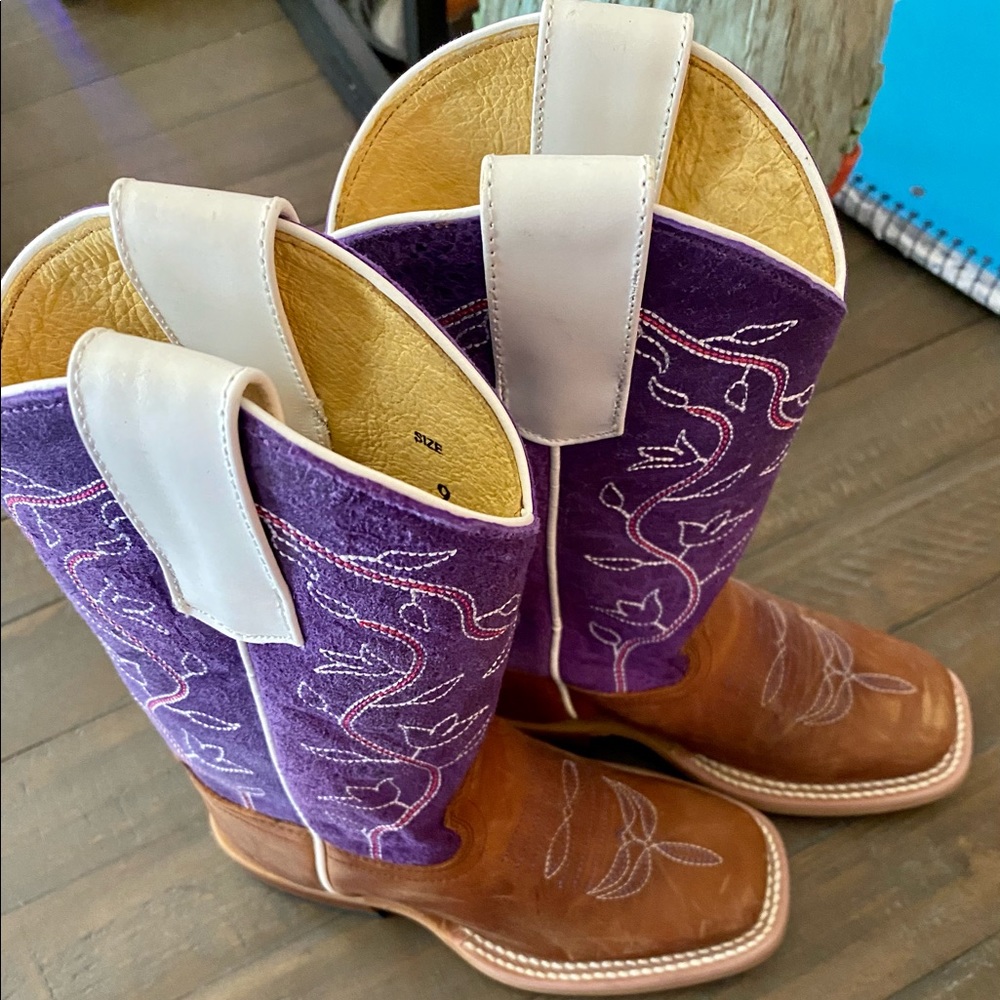 Macie Bean Purple Crazy Horse Boots